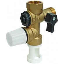 SOMATHERM FOR YOU, Safety Group NF 3/4" with Right air Guard, Brass seat for Neutral Water, one-Piece, Shut-Off Valve, Non-Return Valve, Compatible with Water Heater,