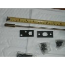 Flush door bolt , 12" standard bar ,flush fitting Dark Brown pair.