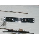 Flush door bolt , 12" standard bar ,flush fitting  chromium pair.