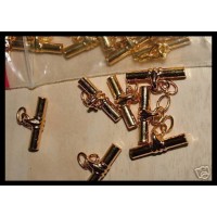 Cufflink findings with Gilt plated chain and tee bar Craft jewellery 500 pieces Bulk 