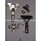 4 Pair (8) Concealed 90 deg sprung hinge 35mm nickel plated Cabinet hinge 796089