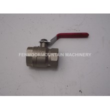 32mm NICKEL PLATED BRASS FEMALE/FEMALE THREAD BALL VALVE BRS PN25 400 PSI 0712