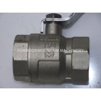 32mm NICKEL PLATED BRASS FEMALE/FEMALE THREAD BALL VALVE BRS PN25 400 PSI 0712